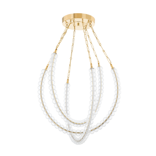 CELESTE Chandelier In Vintage Brass Finish