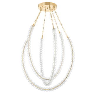 CELESTE Chandelier In Vintage Brass Finish