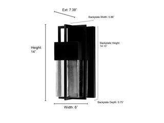 Kingler LED Outdoor Wall Sconce Powder Coated Black