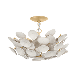 AIMI Semi Flush In Vintage Gold Leaf Finish