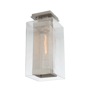 Polaris Outdoor Semi-flush Coastal Burnished Steel / Coastal Silver / Clear Glass (ZM)