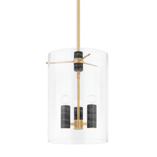 ADONIS Lantern In Vintage Brass Finish