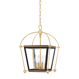 Hollis Lantern with Aged Brass Finish