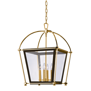 Hollis Lantern with Aged Brass Finish