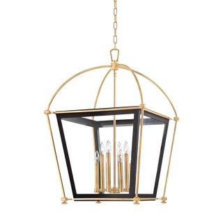 Hollis Lantern with Aged Brass Finish