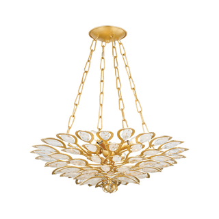 VITTORIA Chandelier In Gold Leaf Finish