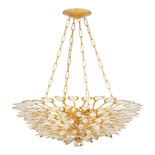 VITTORIA Chandelier In Gold Leaf Finish
