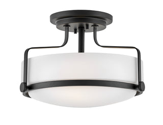 Harper Medium Semi-Flush Mount in Black