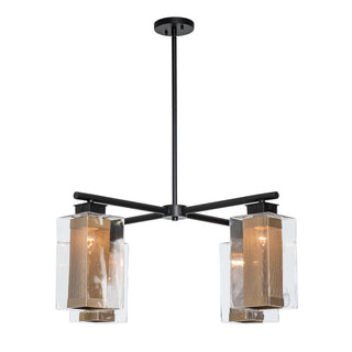 Polaris Outdoor 4-Light Pendant Coastal Black / Coastal Gold / Clear Glass (ZM)