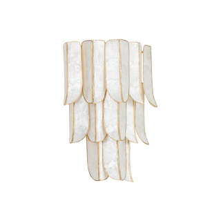 CARTAGENA Wall Sconce In Vintage Gold Leaf Finish