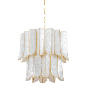 CARTAGENA Chandelier In Vintage Gold Leaf Finish