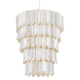 CARTAGENA Chandelier In Vintage Gold Leaf Finish