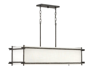Tress Medium Six Light Linear In Black Finish