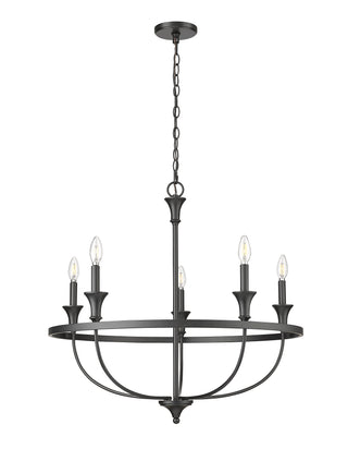 Emery 5-Light Chandelier Ceiling Light Matte Black