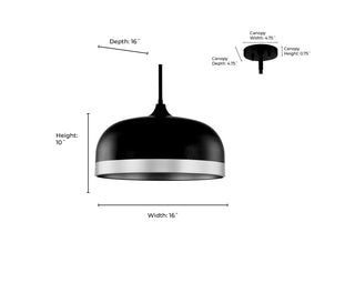 Amarra 3-Light Pendant Light Matte Black