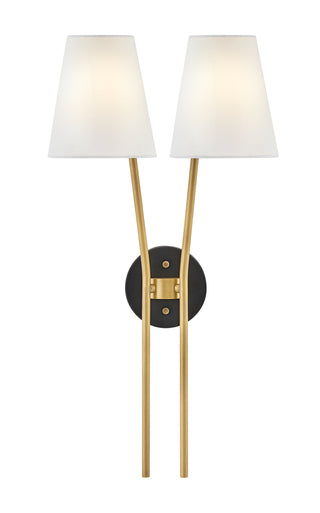 Aston Large Two Light Sconce in Heritage Brass