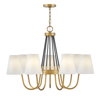 Aston Medium Single Tier Chandelier in Heritage Brass