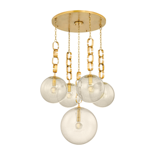 NESSA Chandelier In Vintage Brass Finish