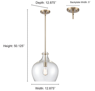 1-Light Pendant light Matte Black