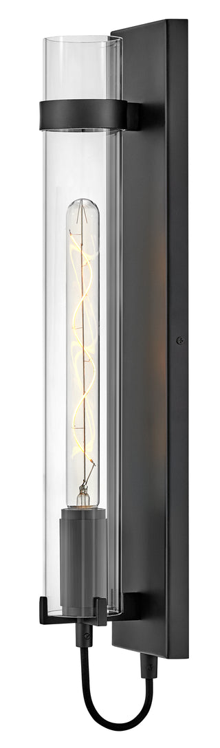 Ryden Large Tall Single Light Sconce In Black Finish