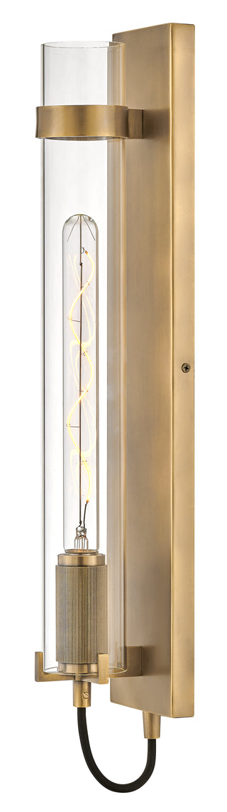 Ryden Large Tall Single Light Sconce In Light Brass Finish