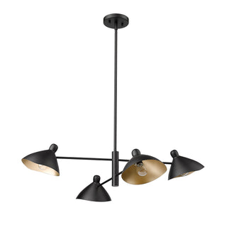 Warhol 4-Light Chandelier Ceiling Light Matte Black