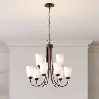 Ivey Lake 9-Light Chandelier Ceiling Light Rubbed Bronze
