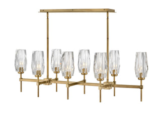 Ana Medium Eight Light Linear in Heritage Brass