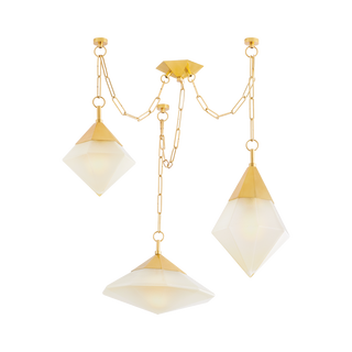 ANGELIQUE Chandelier In VINTAGE POLISHED BRASS Finish
