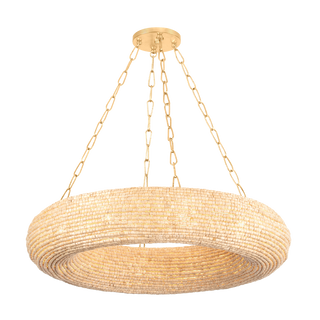 LURE Chandelier In Vintage Gold Leaf Finish