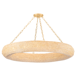 LURE Chandelier In Vintage Gold Leaf Finish