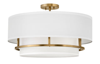 Graham Medium Semi-Flush Mount in Lacquered Brass