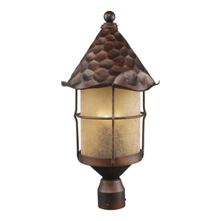 Rustica 26'' High 3-Light Outdoor Post Light - Antique Copper