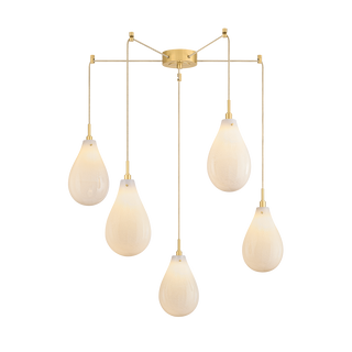 IRONWOOD Chandelier with AGED BRASS Finish