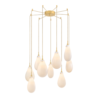 IRONWOOD Chandelier with AGED BRASS Finish