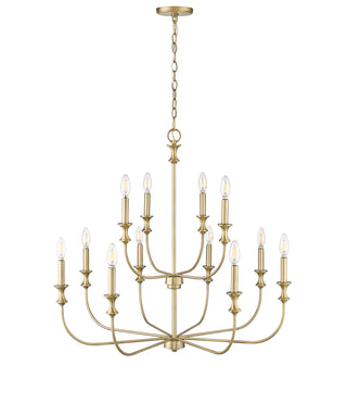 Savanne 12-Light Chandelier Ceiling Light Vintage Brass