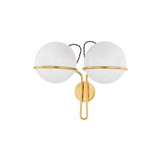 HINGHAM Wall Sconce with Aged Brass Finish