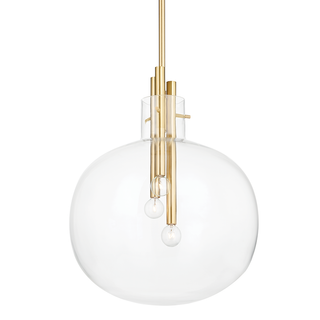 Hempstead Pendant with Aged Brass Finish