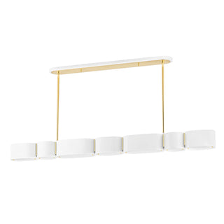 Opal Linear In SOFT WHITE/VINTAGE BRASS Finish