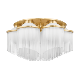 Celestial Semi Flush In AGED BRASS Finish