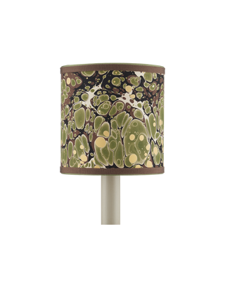 Marble Green Paper Drum Chandelier Shade