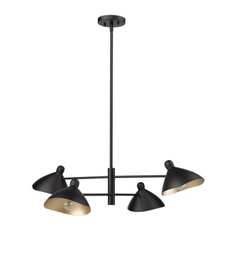 Warhol 4-Light Chandelier Ceiling Light Matte Black