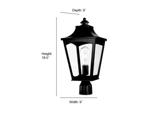 Curry 1-Light Outdoor Post Lantern Powder Coated Black