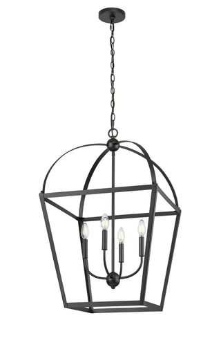 Kelsey 4-Light Pendant light Matte Black