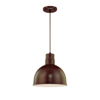 R Series 1-Light Cord Hung Deep Bowl Shade Architectural Bronze