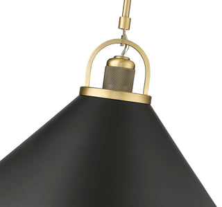 Artistan 1-Light Pendant light Vintage Brass / Matte Black