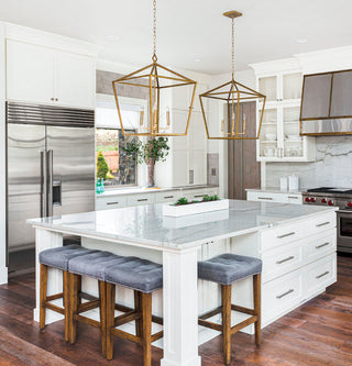 4-Light Pendant light Vintage Gold