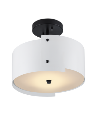 Ritsu White Semi-Flush Mount