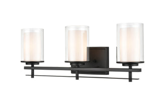 Huderson 3-Light Vanity Matte Black