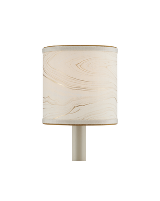 Marble Cream Paper Drum Chandelier Shade